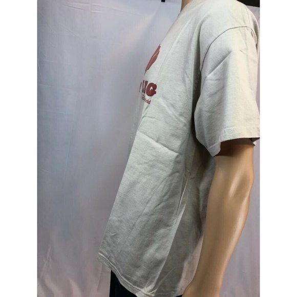 Disneyland By Hanes Men’s Shirt Classic Beige Crew Neck Short Sleeve Cotton XL - Picture 7 of 9